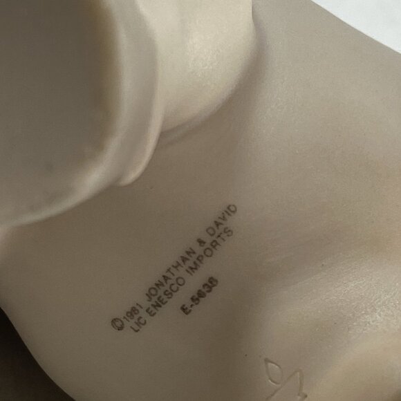 Vintage Jonathan & David Precious Moments Nativity Cow 1981 Enesco Bisque E5638 - Picture 12 of 14